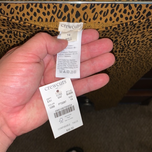 Girls Crew kids cheetah 🐆 print girls leggings -  brand new never been worn - Picture 4 of 4